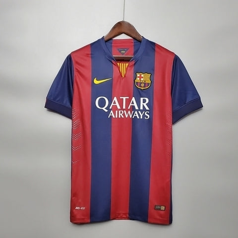 Camisa Barcelona Retrô 2014/2015 Azul e Grená - Nike