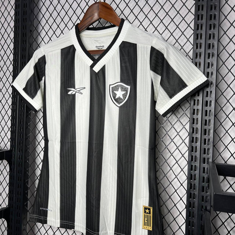 Camisa Feminina Botafogo Home I 24/25 - Preto e Branco