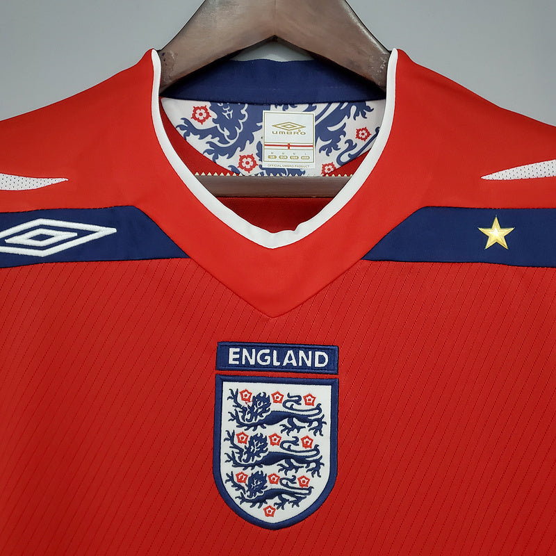 Camisa Inglaterra Retrô 2008/2009 Vermelha -